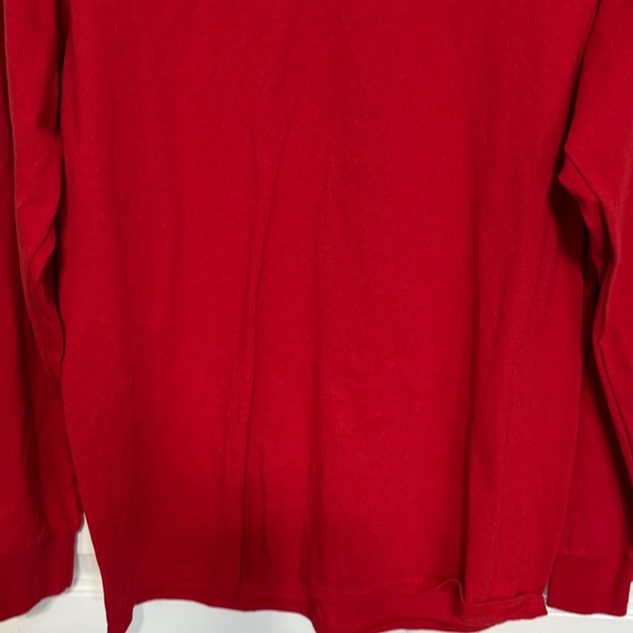 Jerzees Vibrant Red Long Sleeve Shirt - Picture 3 of 5